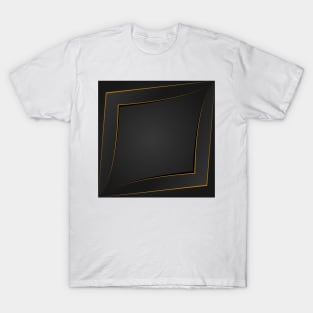 Golden polygonal abstract pattern on grey black background filling the frame. T-Shirt